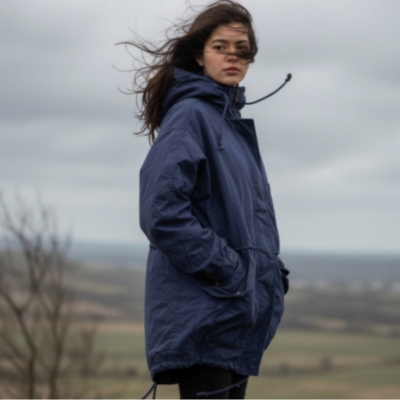 Woman Navy Blue Light Wight Jacket - Picture 5 of 14